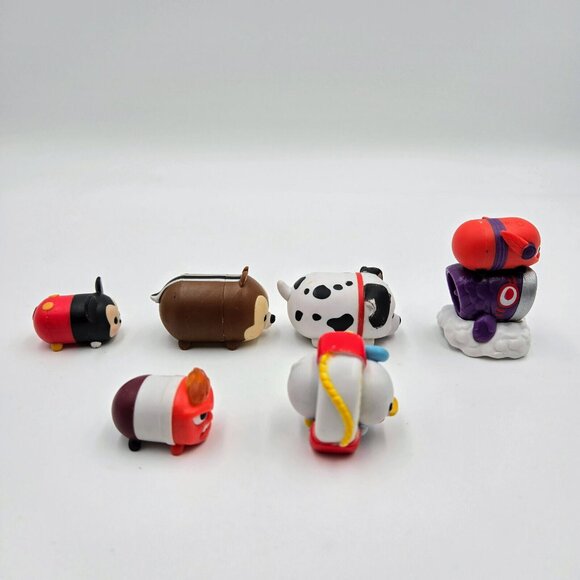 Disney Tsum Tsum Baymax Donald Duck Dalmatian Anger Chip Micky Mouse PVC Toy Lot - Picture 6 of 9
